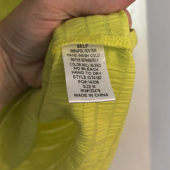 Glam Chartreuse Ruffle Sleeve Blouse - Picture 3 of 4